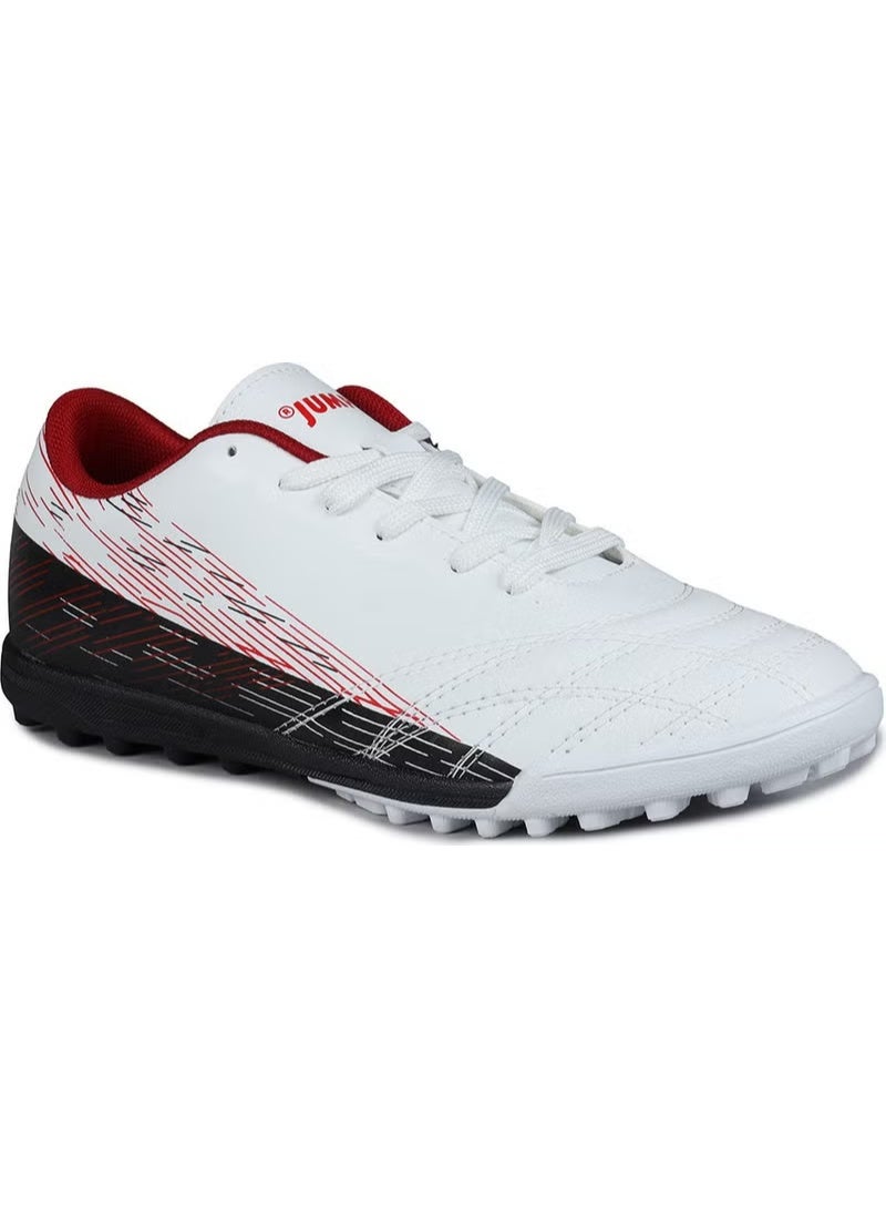 Jump 28004 White - Black Astroturf Football Boots - Image 2